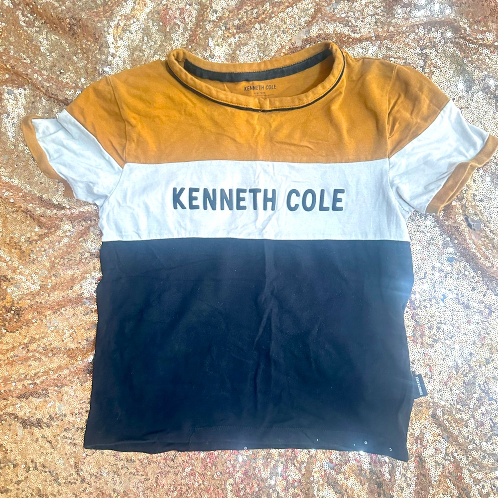Kenneth Cole boys 7 Colorblock Short Sleeve Tee